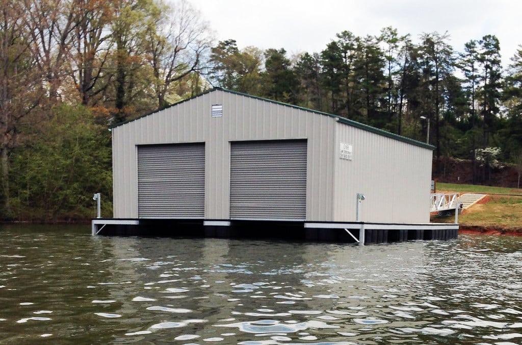 commercial covered boat dock builders Lake Lanier