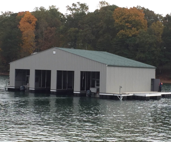 Lake Lanier commercial covered boat dock builders