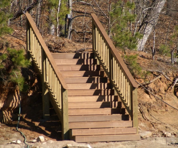 Lake Lanier outdoor lakefront steps installation company