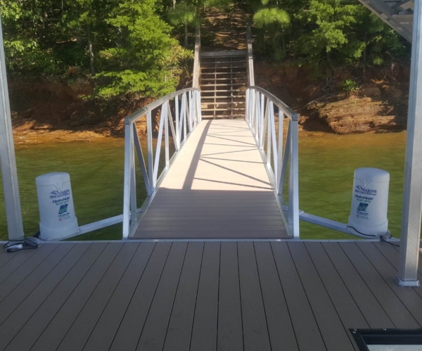 Lake Lanier custom dock bridge