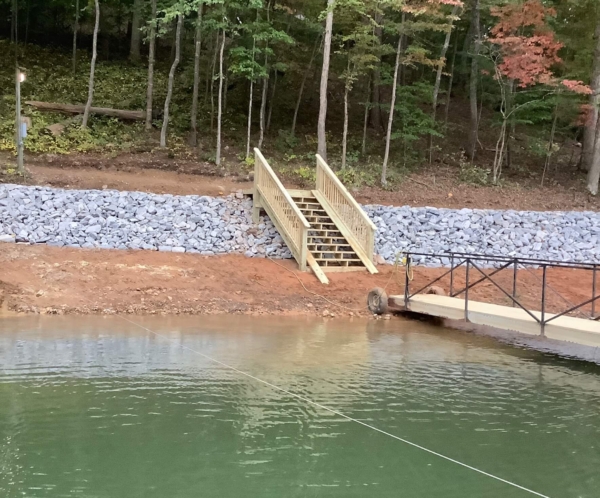 Lake Lanier outdoor wooden staircase services