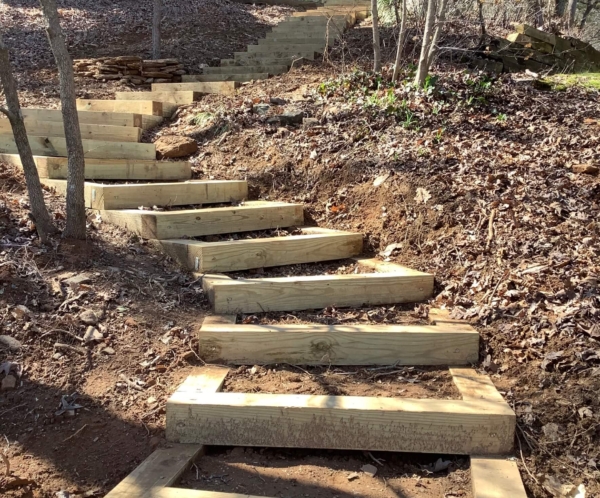 custom step construction on Lake Lanier