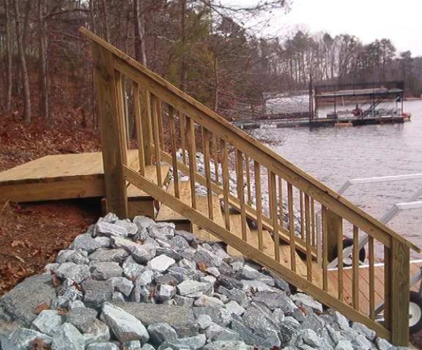 Lake Lanier wooden staircase installation services
