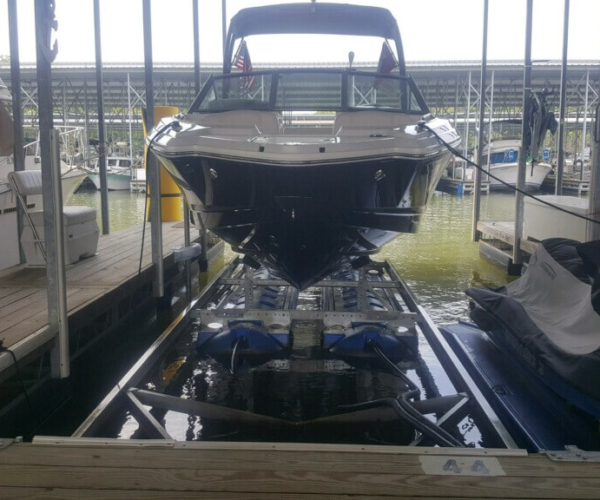 boat hoist installations at Lake Lanier