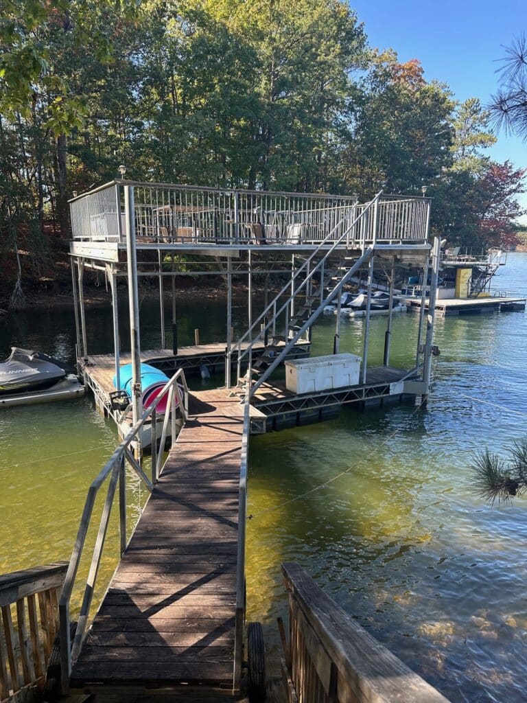 20x24' Used Steel Dock With Party Deck Lake Lanier - 