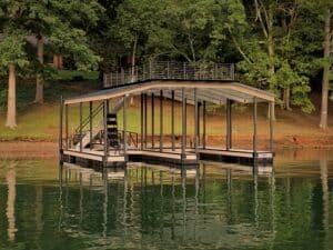 Custom Boat Dock with Sundeck