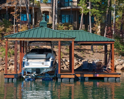Custom Dock with Green Roof