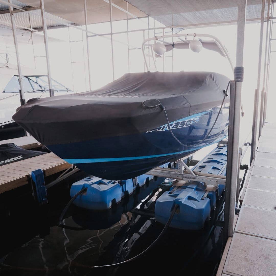HydroHoist boat lift on Lake Lanier