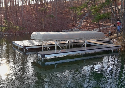 Custom Platform Boat Dock on Lake Oconee