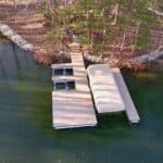 Aluminum dock on Lake Oconee installed by Marine Specialties