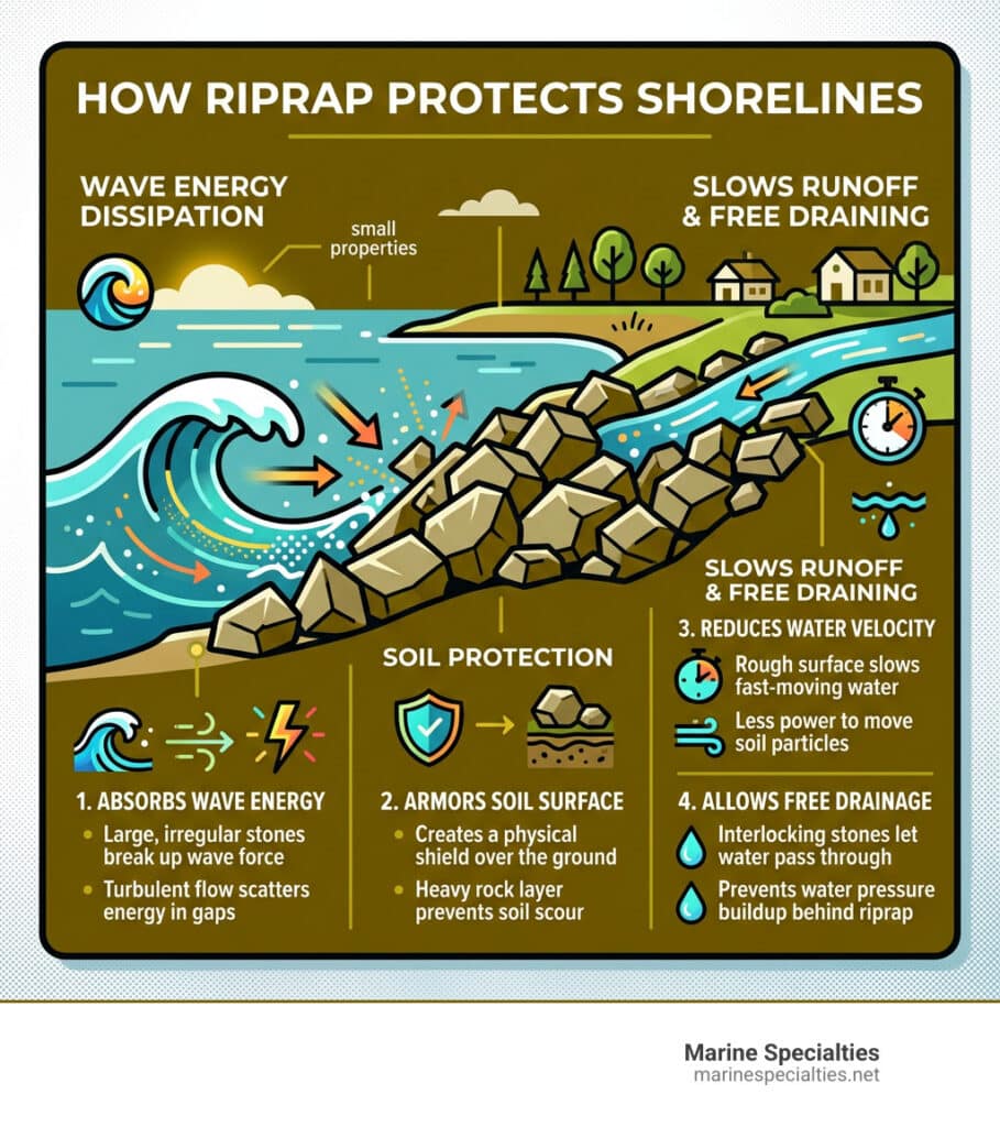 Rip Rap erosion control in gainesville, flowery branch and beyond