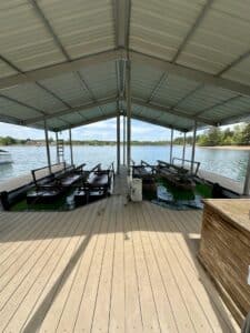 Lake Lanier 32x32 Wahoo Aluminum Double Slip Dock with 40' Gangway - $52,999 - - 5