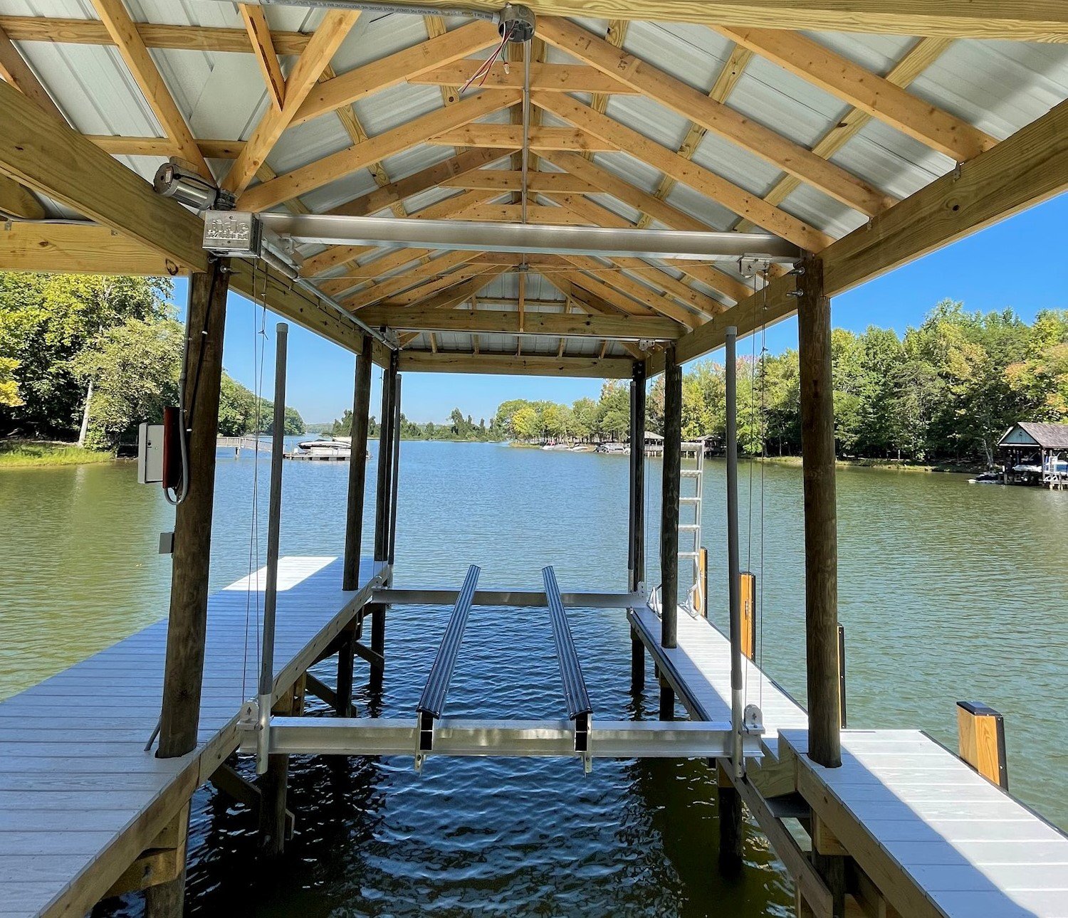 TideTamer boat lift installed on Lake Sinclair