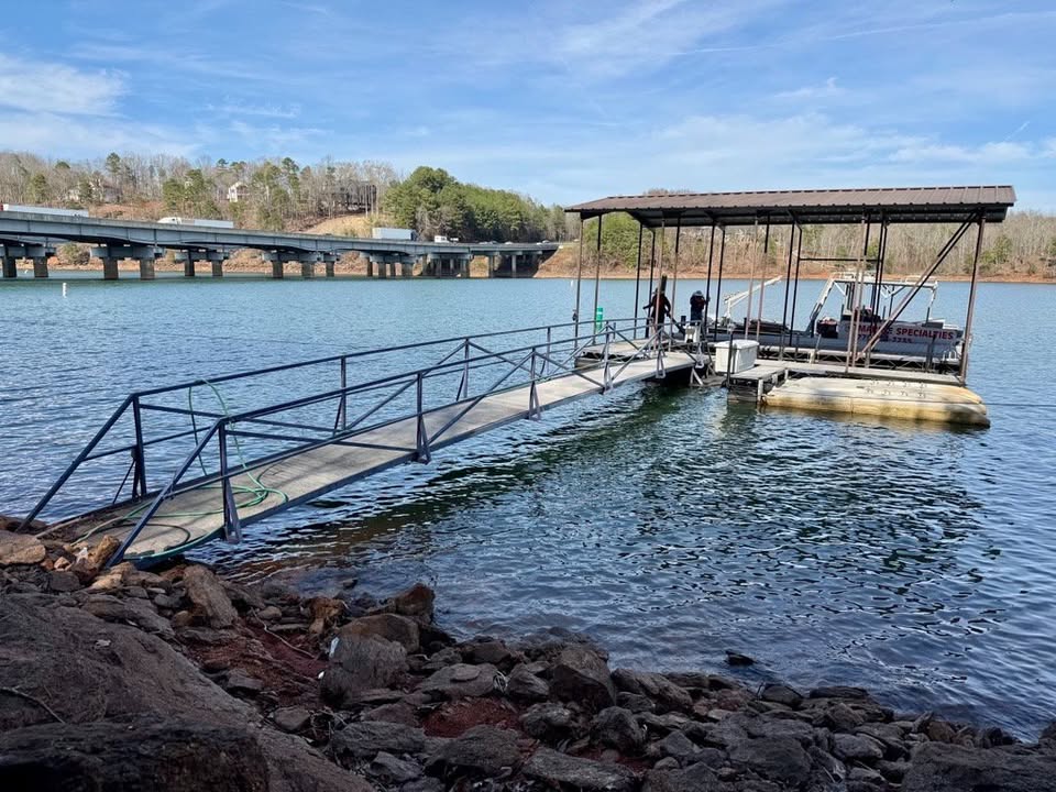 30x30' Used Steel Dock Lake Hartwell - $6,800 -