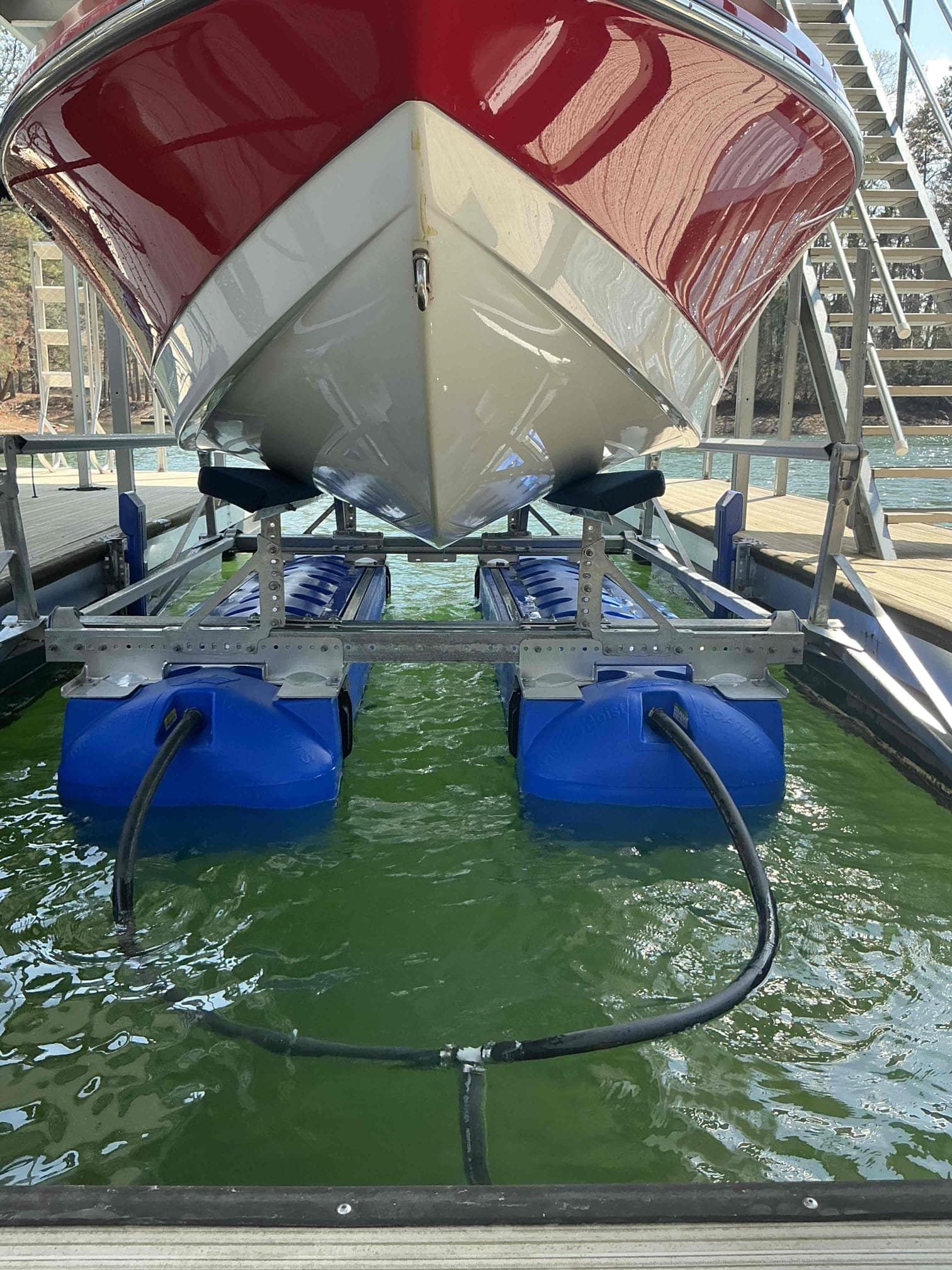 Boat lift repair and retrofitting on Lake Lanier