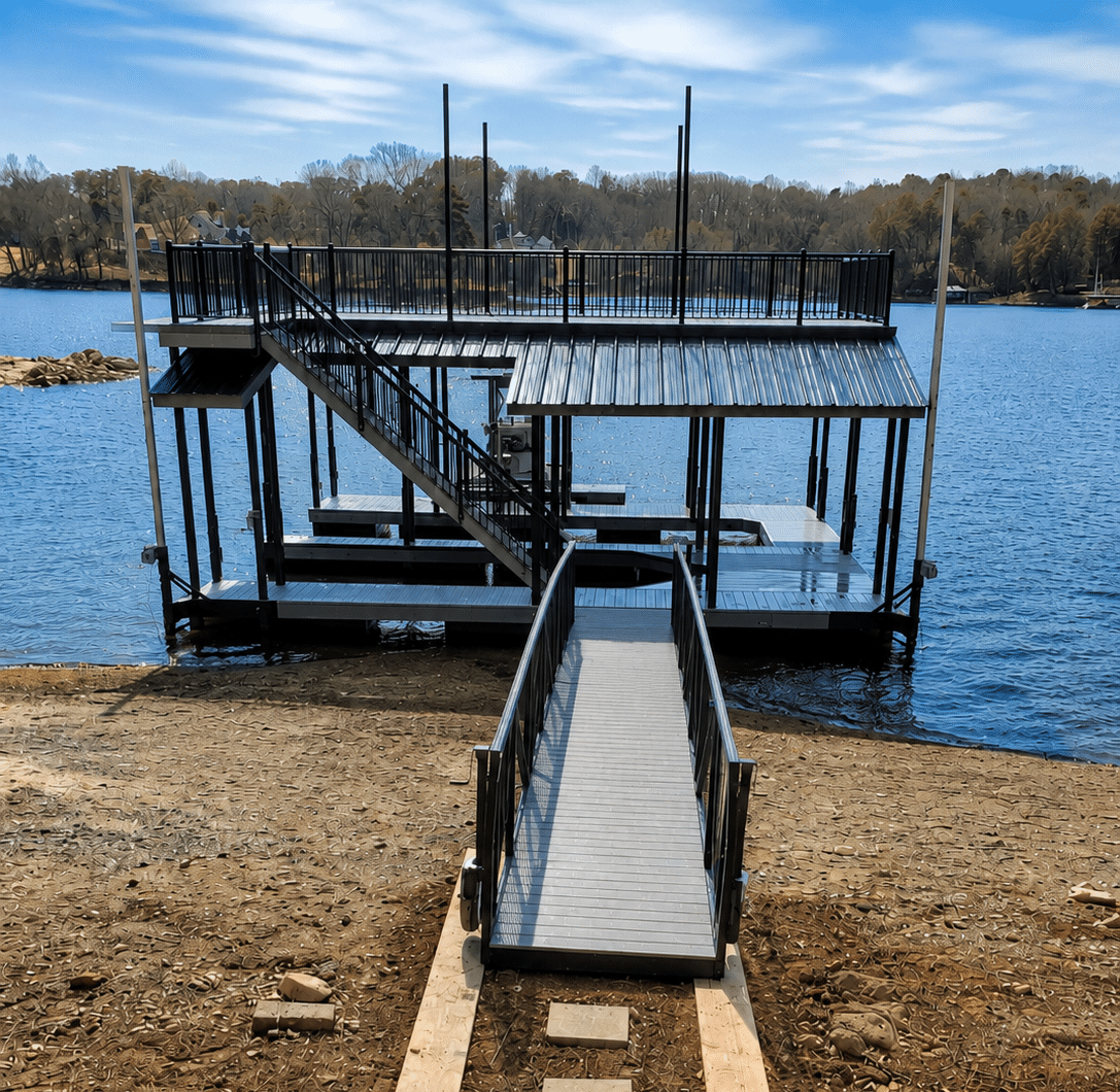 Boat dock repair and renovation on Lake Lanier