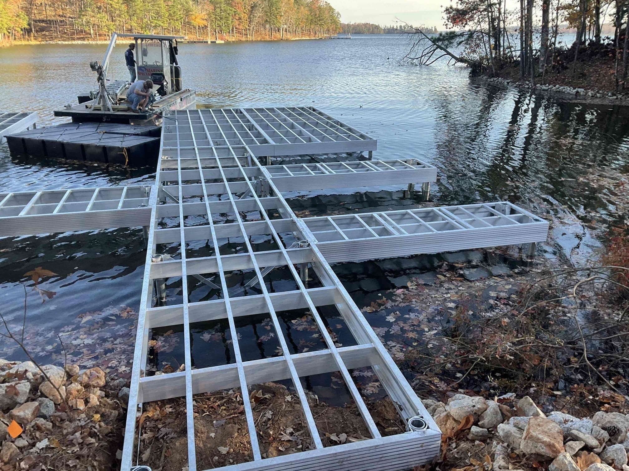 Aluminum Dock Construction on Lake Oconee