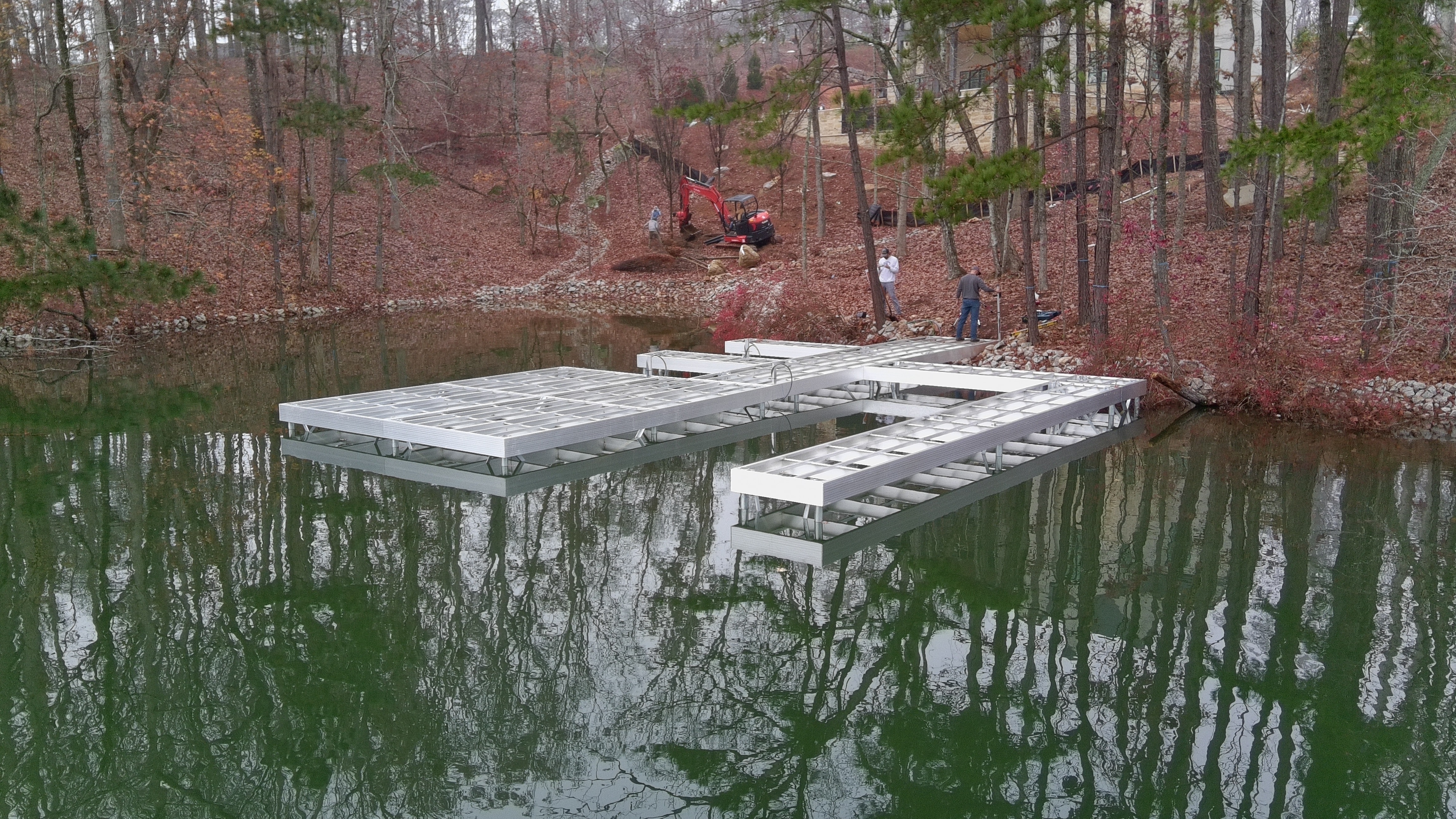 Custom Aluminum Boat Dock on Lake Oconee