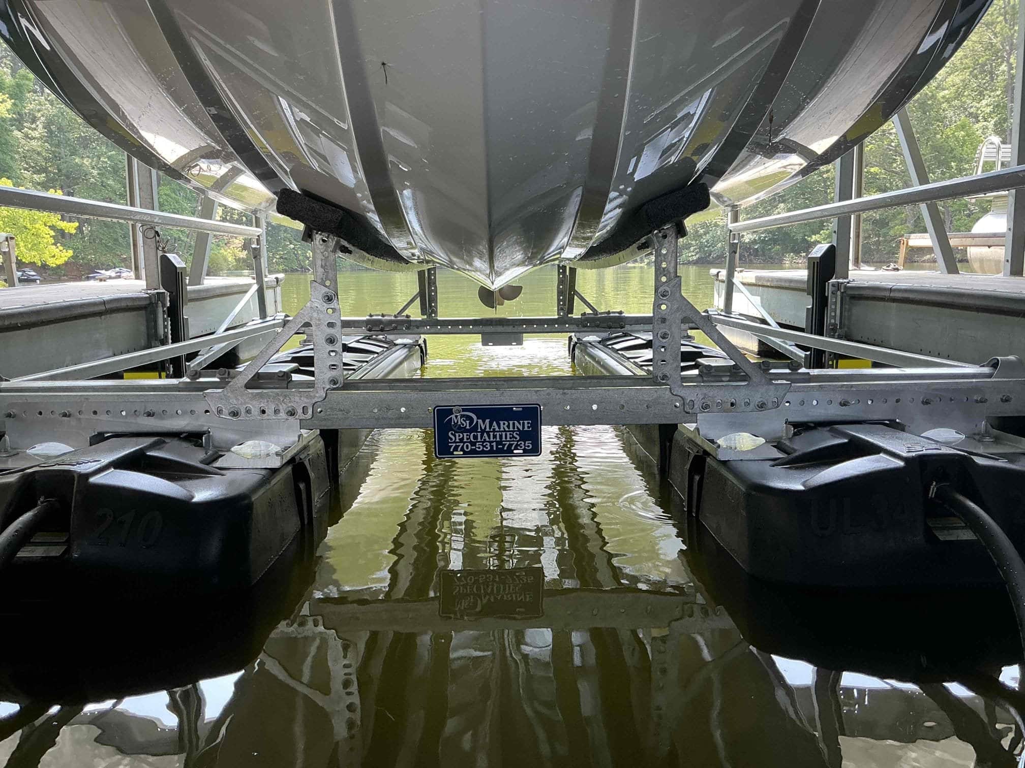 Hydro hoist boat lift on Lake Allatoona