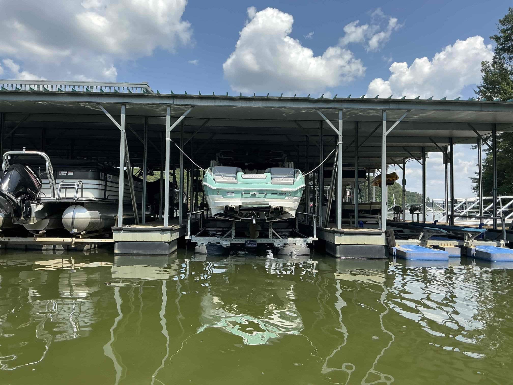Hydrohoist Boat Lift on Lake Allatoona
