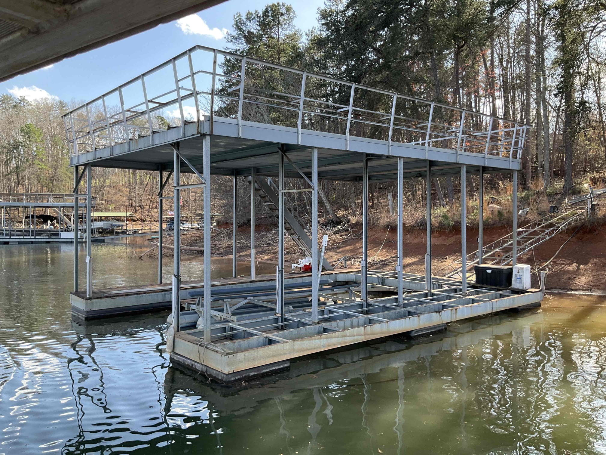 New sub-structure installed on the dock frame